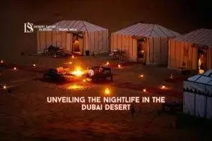 Nightlife in the Dubai Desert Blog Banner By thedesertsafariindubai.com