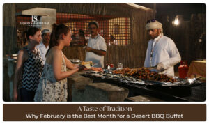 Dubai desert dinner experience Blog Banner by thedesertsafariindubai.com