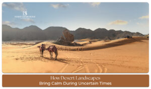 Peaceful desert landscape bringing calm and relaxation