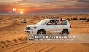 Tourists enjoying desert safari activities at Dubai desert locations