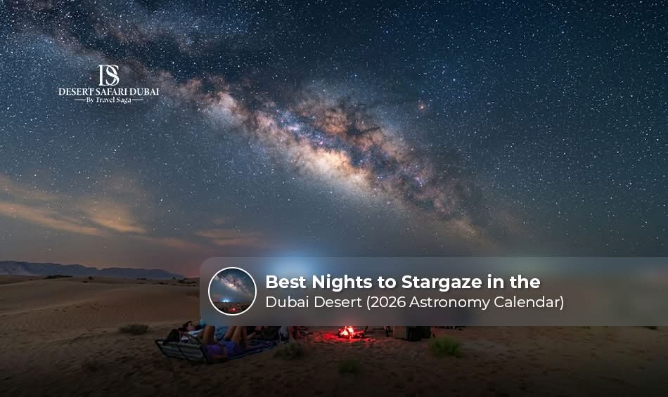 Stargazing in the Dubai desert at night.